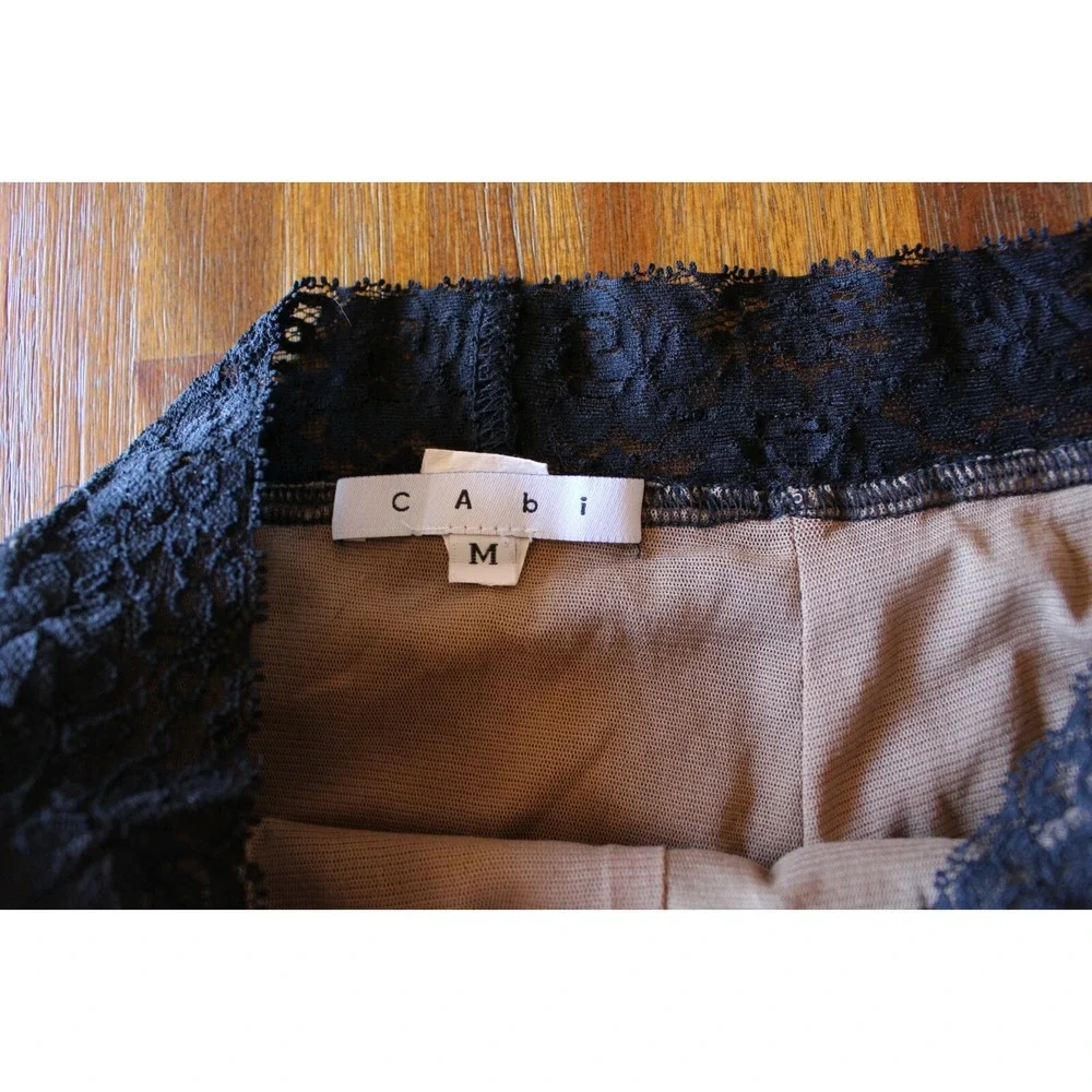 Women's CAbi Skirt Black Lace Stretchy Above Knee Size Medium - Picture 6 of 6
